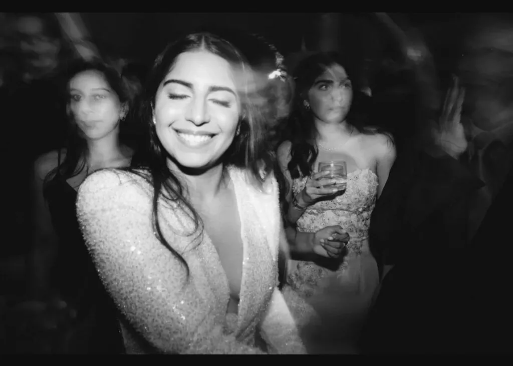 Bride + Dancing + Ballroom + B+W