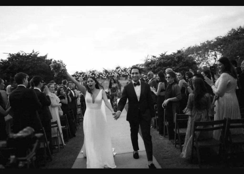 Bride + Groom + Ceremony + Grande Lawn + B+W