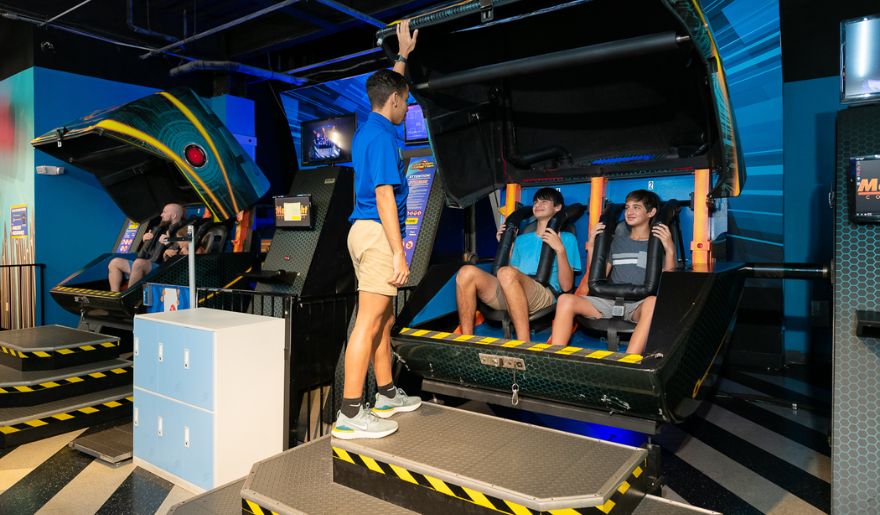 Teens ready to ride the Wonder Coaster in WonderWorks Myrtle Beach