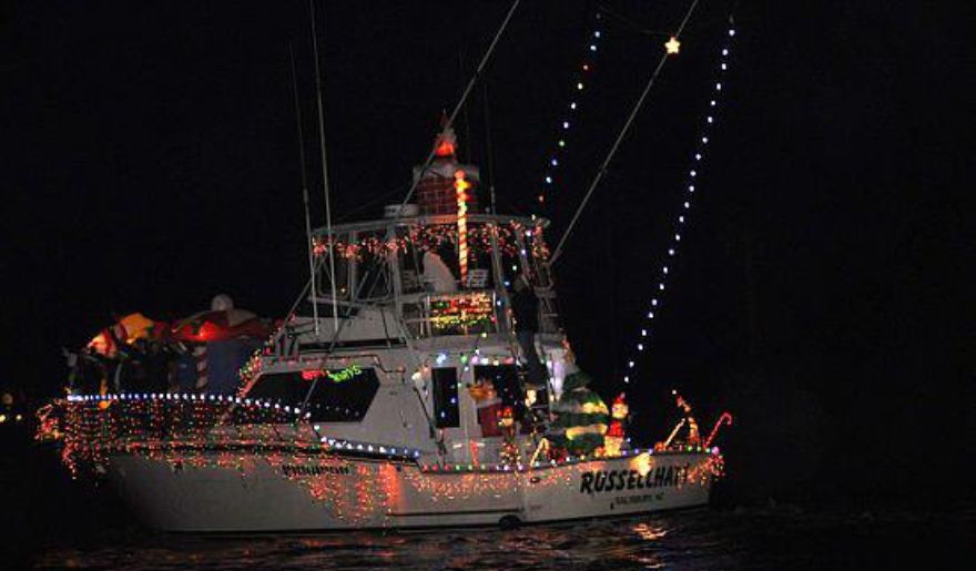 One of the boat participants of Intracoastal Christmas Regatta in  Myrtle Beach