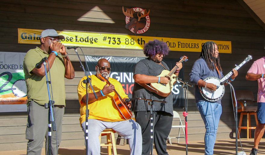 One of the bands perform at South Carolina BlueGrass Festival, showcasing the Myrtle Beach Thanksgiving