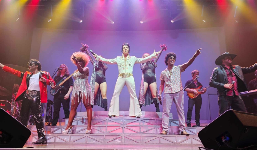 The talented cast captivating the audience at Legends in Concert, Myrtle Beach, in a stunning live show.