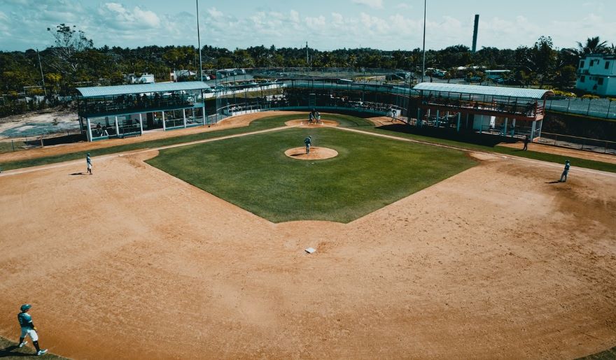 A baseball field in Myrtle Beach, where families enjoy watching the Pelicans play during vacation.