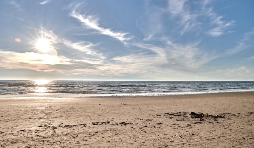 Myrtle Beach off-season peaceful beachfront with wide sandy shores and breathtaking ocean views
