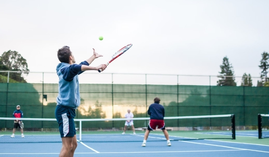 Guests playing tennis at Grande Dunes during Myrtle Beach in October